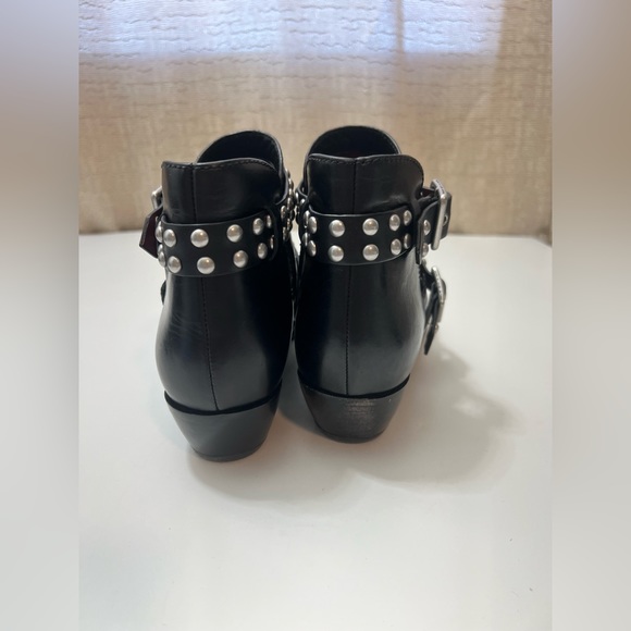 MARC BY MARC JACOBS CARROLL BLACK LEATHER STUDDED ANKLE BOOTIES EUR 39 US 9 - Picture 4 of 10